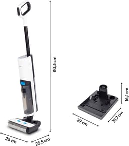 MEDION LIFE H40 harde vloerenreiniger (snoerloos, oplaadbare accu, vloerreiniger, borstelrol, aparte schoon- en vuilwatertank, zelfreinigende functie, LED-display, MD11934) — thumbnail 3