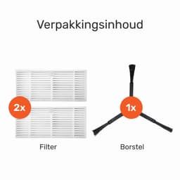 Ecorpro onderdelen - 1x brush - 2x filters - Robotstofzuiger - Skoov — thumbnail 5