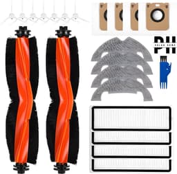 PolkaHome® 22-delige vervangingsset geschikt voor Dreame D10 Plus, D10s Plus, Z10 Pro, L10 Plus – 1 hoofdborstel, 7 zijborstels, 4 HEPA-filters, 4 schoonmaakdoeken, 4 stofzakken, 1 schoonmaakhulpmiddel – robotstofzuiger accessoires & onderdelen — thumbnail 1