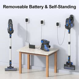 Handstofzuiger met Steel - Automatische stofsensor - Afneembare Kruimelzuiger - Draadloze Steelstofzuiger - Ultra lichtgewicht stick - 20Kpa - Draadloze stofzuiger — thumbnail 3