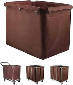 Wasmandzak - Vervangende zak - Wassen organiseren - Waterdicht Oxford - 400 liter capaciteit - Blauw Bruin — thumbnail 5