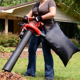 Opvangzak Bladblazer - Stofzuiger Zak - Tuinonderhoud Vereenvoudigen - Onderste Rits - 24 Gallon Capaciteit - Zwart — thumbnail 2