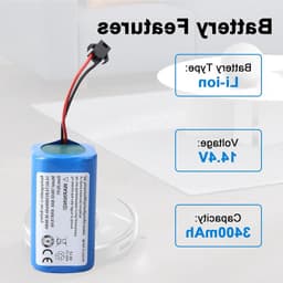 Krachtige 3400 mAh batterij voor diverse stofzuigers zoals Tikom, Yeedi en Conga, ideaal voor langdurig gebruik en optimale prestaties — thumbnail 2