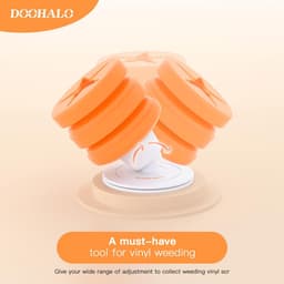 Vinyl Schroot Collector - Vinyl Opruimer - Vinyl Knutselen - Siliconen Zuignap - 10 cm - Oranje — thumbnail 3