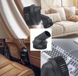 Twee ronde stofzuigerborstels van 35 mm Geschikt voor stofzuigers, universele accessoires met zachte PP-borstelharen, draaibaar ontwerp Geschikt voor moeilijk bereikbare hoeken en oppervlakken. — thumbnail 2