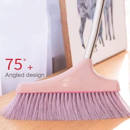 Stoffer en blik - Veegset Blik met bezem - Vloeren reinigen - Roestvrijstalen handvatten - Niet gespecificeerd - Zilver — thumbnail 5
