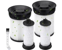 5 stuks - inclusief 4 Filter en 1 kwast - voor Miele Triflex HX1 HX-FSF - wasbare filters met borstel - Vervangingsonderdelen voor stofzuigers