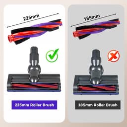 Dailygoods - Dailygoody - 225mm Roller Borstel - Hoogwaardige Borstel - 225mm - Anti-winding Roller - Geschikt voor Harde Vloeren en Tapijt - Voor V6 SV03 SV07 — thumbnail 5