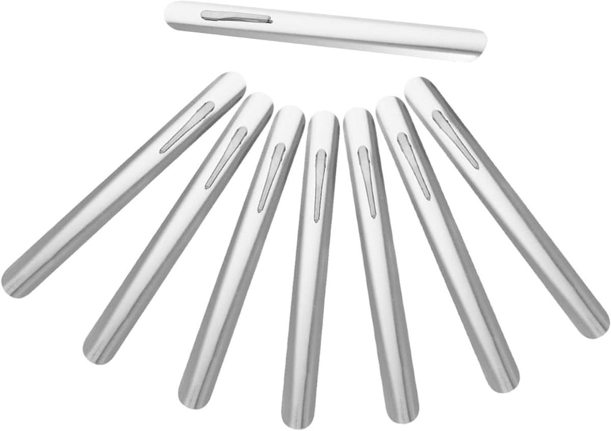 Tafelkruimelreiniger - Kruimelveger - Snel Tafels Schoonmaken - Hoogwaardig RVS - 8 Stuks - Zilver — afbeelding 1