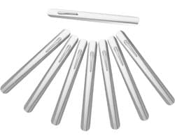 Tafelkruimelreiniger - Kruimelveger - Snel Tafels Schoonmaken - Hoogwaardig RVS - 8 Stuks - Zilver