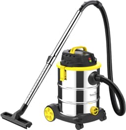Swiss Haus® WDVC25 Nat & Droog Stofzuiger - 25L - 1200W Nat- en Droogzuiger - RVS Ketel - HEPA Filtersysteem - Blaasfunctie - Waterafvoer - Industriële Bouwstofzuiger - Lugano Collection — thumbnail 1