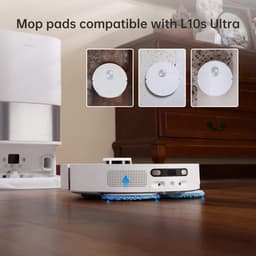 4stuks - geschikt voor Dreame Vervangende Mopdoeken geschikt voor Dreame L10s Ultra, L10 Ultra, L10 Prime, L20 Ultra, L10s Pro Ultra, L10s Plus, L10s Pro Gen2 tot 180 toeren, Constante Druk, Vloerreiniging — thumbnail 2