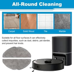 6 stuks wasbare microvezel dweildoeken als vervanging-compatibel met Tapo RV30 Max Plus, Tapo RV30 Max, Tapo RV20 Max Plus en Tapo RV20 Max Plus- eenvoudig te installeren- herbruikbaar — thumbnail 4