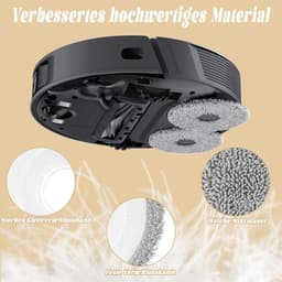 Dailygoods- Wisdoeken 12 Stuks - Herbruikbare Microvezel - Compatibel met Dreame X50/X40/L20 Ultra - Xiaomi X20 Pro/Max - Wasbare Dweilpads - Universele Pasvorm — thumbnail 4