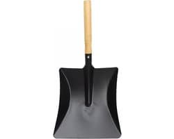 Metal Dustpan - Hand Schep - Binnen en Buiten - Hittebestendig Hout - 44 cm Lengte - Zwart