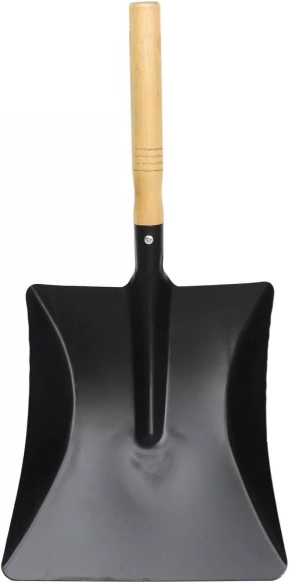 Metal Dustpan - Hand Schep - Binnen en Buiten - Hittebestendig Hout - 44 cm Lengte - Zwart — afbeelding 1