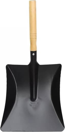 Metal Dustpan - Hand Schep - Binnen en Buiten - Hittebestendig Hout - 44 cm Lengte - Zwart — thumbnail 1