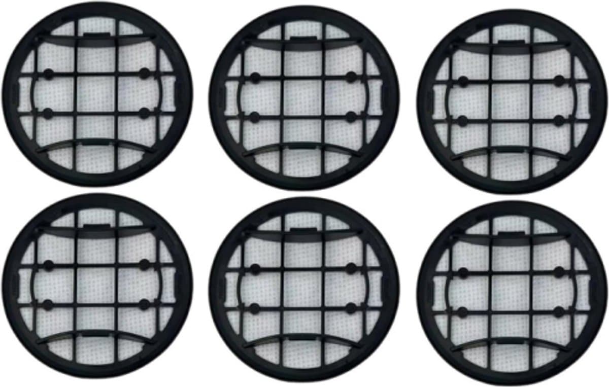 6 stuks - Filterpatronen en filterzeven - spons - Wasbare schuimfilter & inlaatfilter compatibel met Philips-VC 7000 8000-serie XC7053 XC7055 XC7057 XC8055 — afbeelding 1