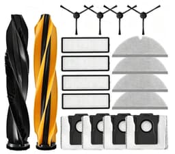 18-delige accessoireset voor de Dreame D20 Pro , D20 Pro Plus robotstofzuiger - inclusief 1 paar hoofdborstel, 4 zijborstels, 4 filters, 4 doeken, 4 stofzakken — thumbnail 1