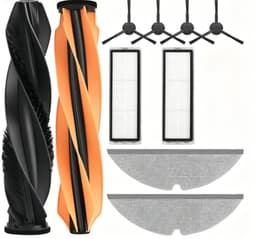 10 stuks reserveonderdelen - voor Dreame D20 Pro , D20 Pro Plus accessoires- complete set met 2 hoofdborstels, 4 zijborstels, 2 filters, 2 schoonmaakdoeken — thumbnail 1