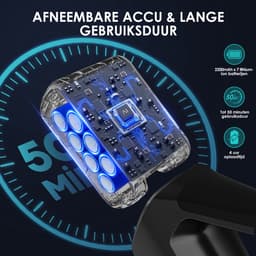 Elekiatech - Steelstofzuiger Draadloos - 50000Pa - 100 Min Gebruikstijd - 1.8L Stofbak - LED display – voor Harde Vloeren, Tapijt en Dierenharen - Zwart — thumbnail 3
