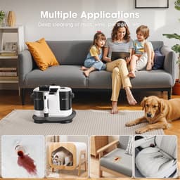ELVENTO Tapijtreiniger machine - Vlekkenreiniger - Bank reiniger - Carpet cleaner - Wit - 13,5 kPa zuigkracht - Dubbel tanksysteem — thumbnail 3