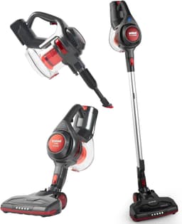 Draadloze Stofzuiger - Steelstofzuiger Handstofzuiger - Huis Snel Reinigen - 2-in-1 Functionaliteit - 12 Liter - Rood — thumbnail 1