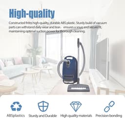 Stofzuigerslang met gebogen kunststof uiteinde, compatibel met Miele Compact C1, C2, C3 en S4 stofzuigers. — thumbnail 3