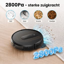AIRROBO G50 – Robotstofzuiger – zuigkracht van 2800 Pa – ondersteuning voor app- en spraakbediening – ultradun ontwerp – bijzonder geschikt voor het verwijderen van dierenharen — thumbnail 3