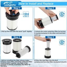 2 stuks HEPA-filters voor Miele TriFlex HX1 FSF vervangingsfilter voor Miele TriFlex HX1 Pro stofzuigerfilter reserveonderdelen voor Triflex HX1 Cat & Dog facelift accustofzuiger reserveonderdeel nr — thumbnail 5