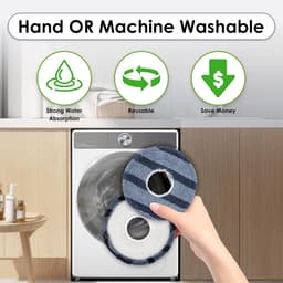 8 stuks vervangende dweildoek voor Eufy X10 PRO en X10 Omni robotstofzuiger - herbruikbaar - wasbaar - 12.7*12.7 cm — thumbnail 2