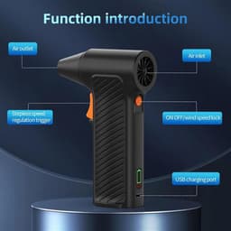Krachtige Ventilator - Mini Turbo - Efficiënt Reinigen - 110.000 RPM Motor - 147 cm Lengte - Zwart — thumbnail 4
