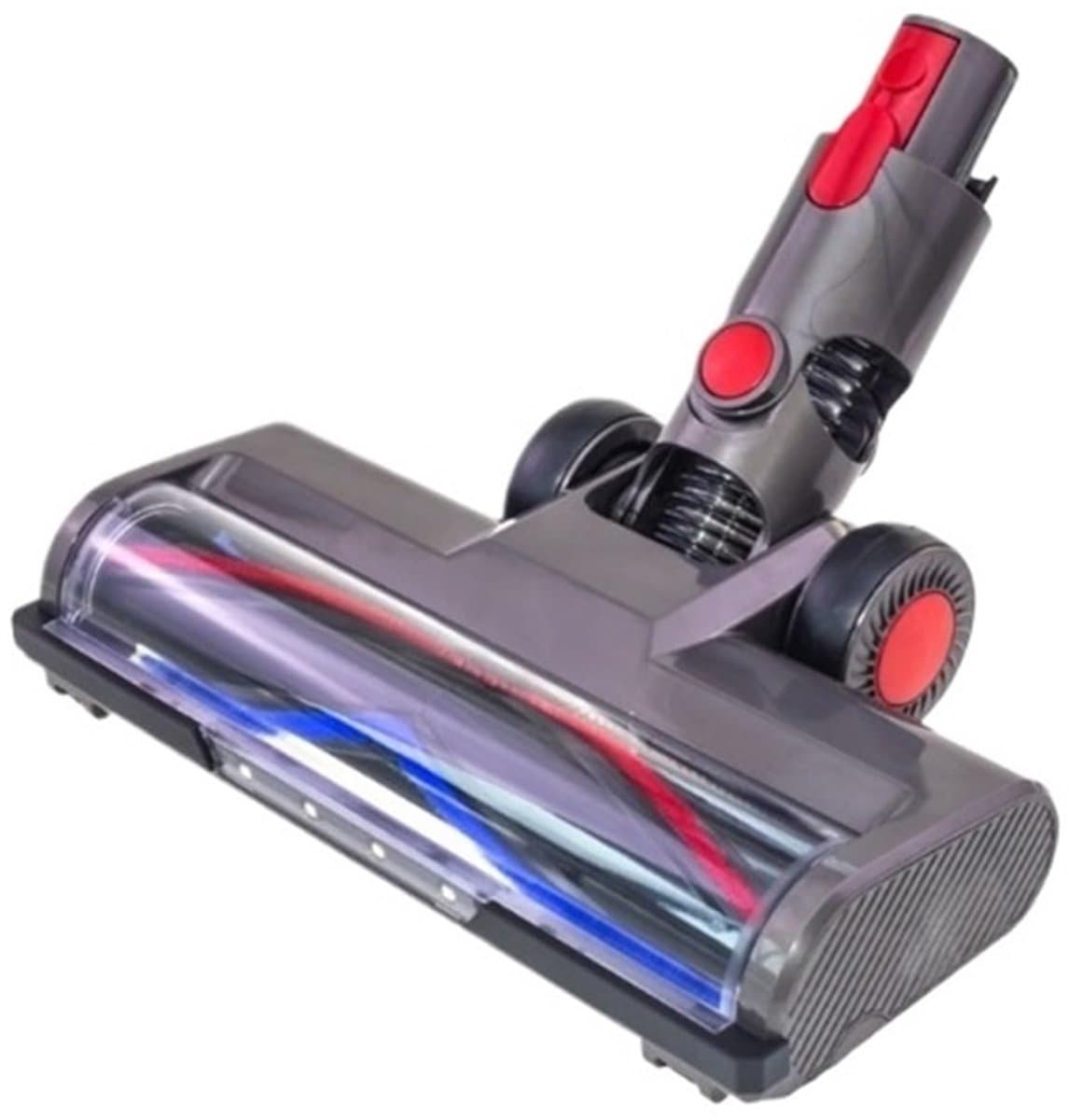 TEKROA® Aangedreven Zuigmond Geschikt voor Dyson Steelstofzuiger V15, V11, V10, V8 & V7 - Turbo Borstel - Vloerzuigmond - Stofzuigermondstuk - Opzetstuk - Mondstuk - Stofzuigeraccessoires - Grijs — afbeelding 1