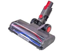 TEKROA® AangedrevenZuigmond Geschikt Voor Dyson V15, V11, V10, V8 & V7 - Vloerborstel Met 4 LED Lampen - Stofzuigeraccessoires - Grijs