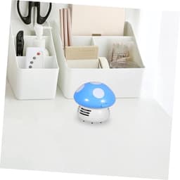 Mini Stofzuiger - Tafelreiniger Kruimeldief - Bureau Opruimen - Draadloos Werking - 10x10x9.5 cm - Blauw — thumbnail 2