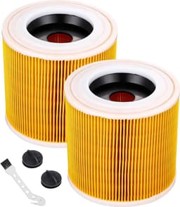 Set van twee filters Geschikt voor Kärcher stofzuigers WD3 Premium, WD2, WD3P, MV2 en MV3 – Vervangingsfilter WD3 – 6 414-552 0 — thumbnail 1