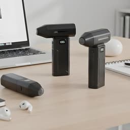 Draadloze Stofblazer - Elektrische Lucht - Apparaten Reinigen - 6000mAh Batterij - 15.6x11.6x4.2cm - Zwart — thumbnail 2