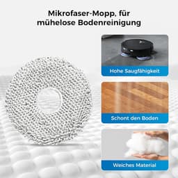 8 stuks schoonmaakdoeken voor Ecovacs Deebot T50 Omni/T50 Pro Omni/T30/T20/X2/X1 serie, spin reinigingspads - PromoHome — thumbnail 3