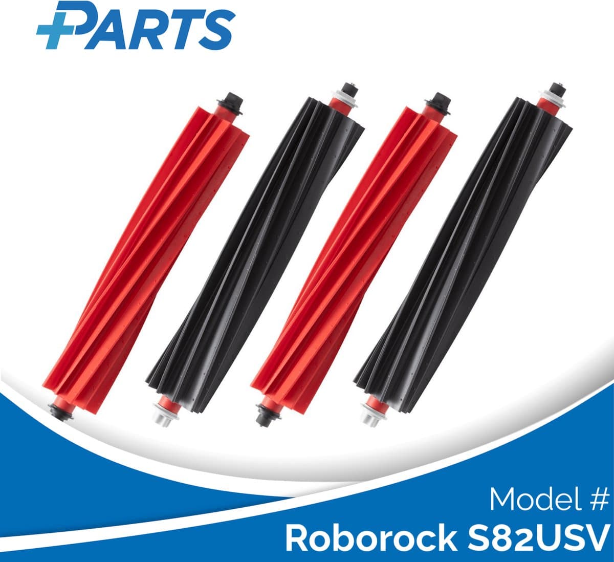 Roborock S82USV Borstels (4 Stuks, Plus.Parts® alternatief voor 8.02.0322) — afbeelding 1