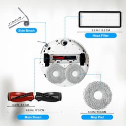 Dailygoods- Robotstofzuiger Accessoireset - 20-delige Reserveonderdelen - Compatibel met Qrevo S5V/Qrevo Curve/Qrevo Edge - Onderhoudsset - Hoogwaardige Kwaliteit - Stofzuigerrobot — thumbnail 3