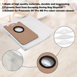Dailygoods- Stofzuigerzakken Grote Capaciteit - Stofzuigeraccessoire - Lekvrij - Duurzaam - Geschikt voor Proscenic M7 Pro/M8 Pro - Eenvoudig te vervangen - Robotstofzuigerzakken — thumbnail 4