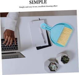 Handbezem en Stoffer - Mini Set - Bureau Reinigen - Compact Ontwerp - 21 cm - Diverse Kleuren — thumbnail 5