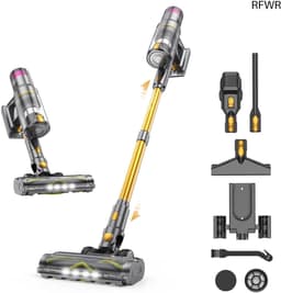 Steelstofzuiger Draadloos - Snoerloze Stofzuiger - Huis Reinigen - Automatische Zuigkracht - 75 Min Werktijd - Goud — thumbnail 1