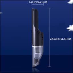 Handstofzuiger Mini - Draagbare Stofzuiger - Auto en Huis - Krachtige Zuigkracht - 120 Watt - Zwart — thumbnail 2