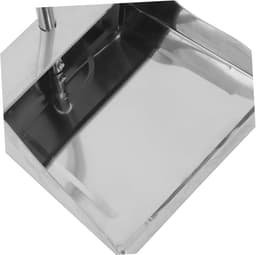 Vuilblik Lange Steel - Stoffer en blik - Huis en tuin - Extra grote opvang - 70 cm lengte - Zilver — thumbnail 5