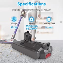 Snap-in Batterij voor Dyson V11 en V15, 3900mAh — thumbnail 1
