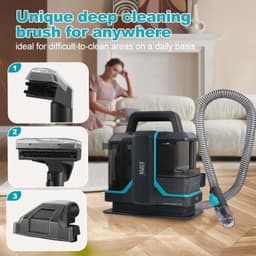 Draagbare Tapijtreiniger 220-240V - 450 W Vermogen - 0,6-1 L Stofbox - ABS Materiaal - Voor Bank En Autostoel — thumbnail 3