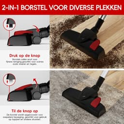 Authmic Stofzuiger met Snoer – Krachtige Zuigkracht, Lichtgewicht Design, Meerdere Opzetstukken, Geschikt voor Alle Vloertypen — thumbnail 4