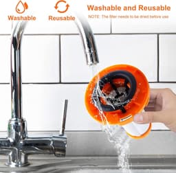 Set van 2 - Filterpatronen - Stofzuigerfilters - Reinigingsaccessoires - Wasbaar - Herbruikbaar - Compatibel met Rowenta X-Force Flex 9.60 stofzuigers - Oranje — thumbnail 4
