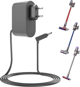 Oplader Geschikt voor Dyson V6, Dyson V7 en Dyson V8 modellen - Vervangende Geschikt voor Dyson - Stofzuigeradapter - Kabel 1,8 m — thumbnail 1